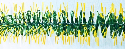 VERDE CON PUNTA COLOREADA